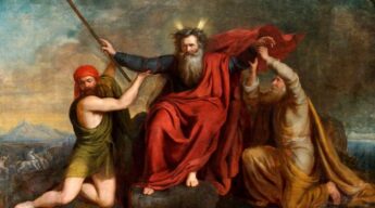 Moses with His Arms Supported by Aaron and Hur by Brigstocke, Thomas, 1809-1881